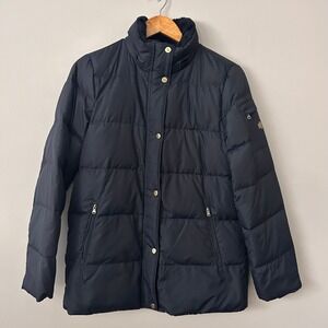 Lauren Ralph Lauren Black Label Womens S Black Duck Down Quilted Puffer Jacket